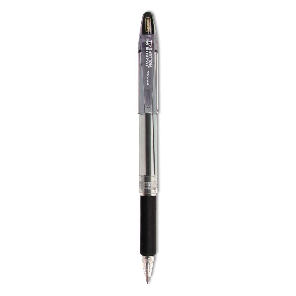 Jimnie Gel Pen Value Pack, Stick, Medium 0.7 mm, Black Ink, Clear Black Barrel, 24 Box For Discount