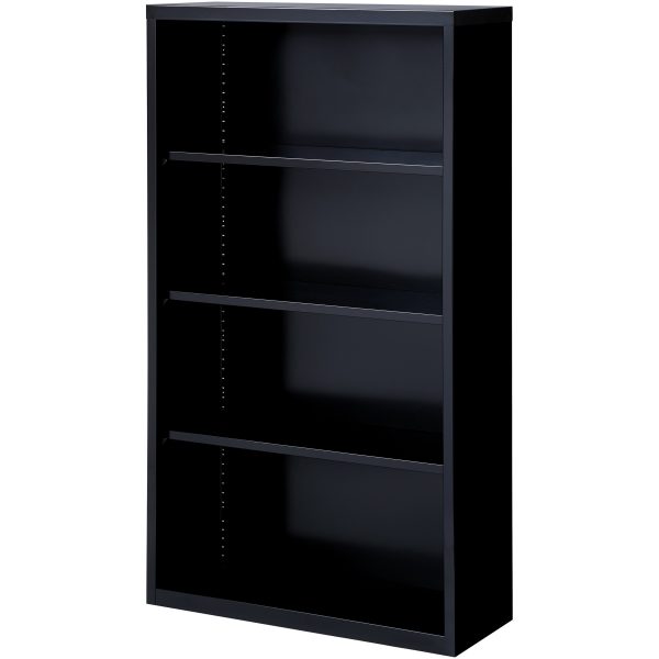 Lorell Fortress Series Bookcase - 34.5  x 13  x 60  - 4 x Shelf(ves) - Black - Powder Coated - Steel - Recycled Online now