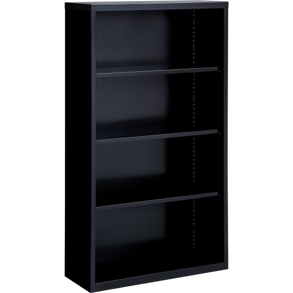 Lorell Fortress Series Bookcase - 34.5  x 13  x 60  - 4 x Shelf(ves) - Black - Powder Coated - Steel - Recycled Online now - Image 2