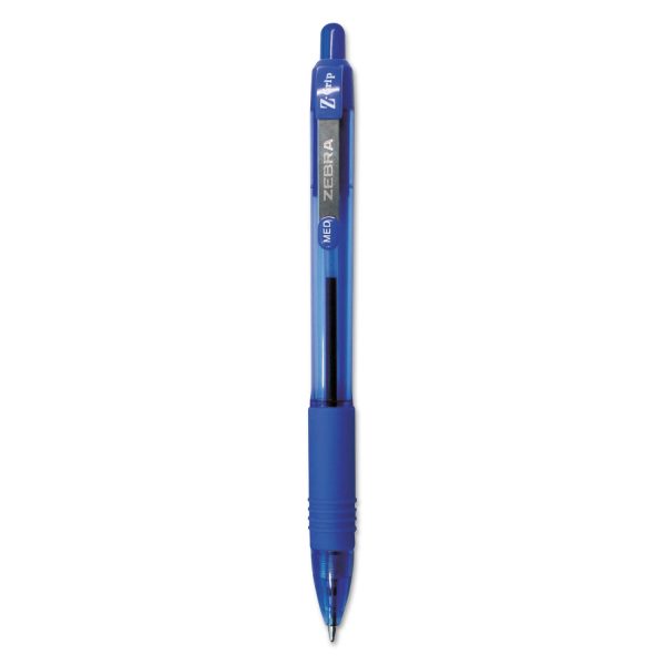 Z-Grip Ballpoint Pen, Retractable, Medium 1 mm, Blue Ink, Translucent Blue Blue Barrel, 12 Pack For Discount