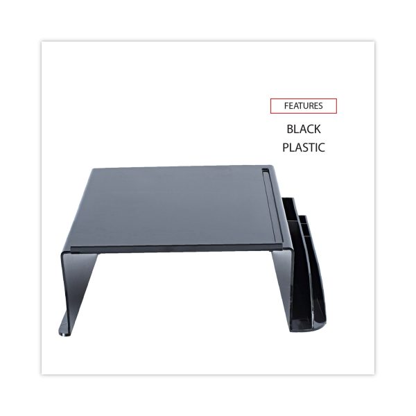 Recycled Telephone Stand and Message Center, 12.25 x 10.5 x 5.25, Black For Cheap - Image 3