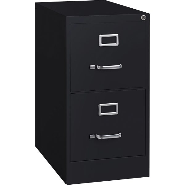 Lorell Fortress Series 22  Commercial-Grade Vertical File Cabinet - 15  x 22  x 28.4  - 2 x Drawer(s) for File - Letter - Lockable, Ball-bearing Suspension - Black - Steel - Recycled Cheap