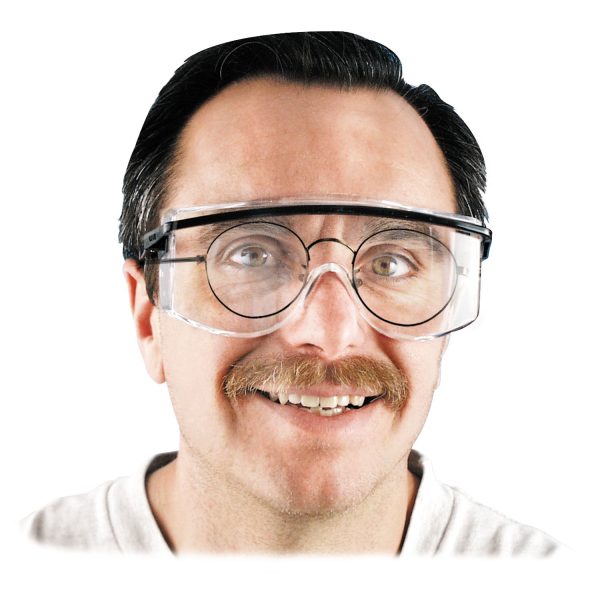 Astro OTG 3001 Wraparound Safety Glasses, Black Plastic Frame, Clear Lens Online Sale - Image 2
