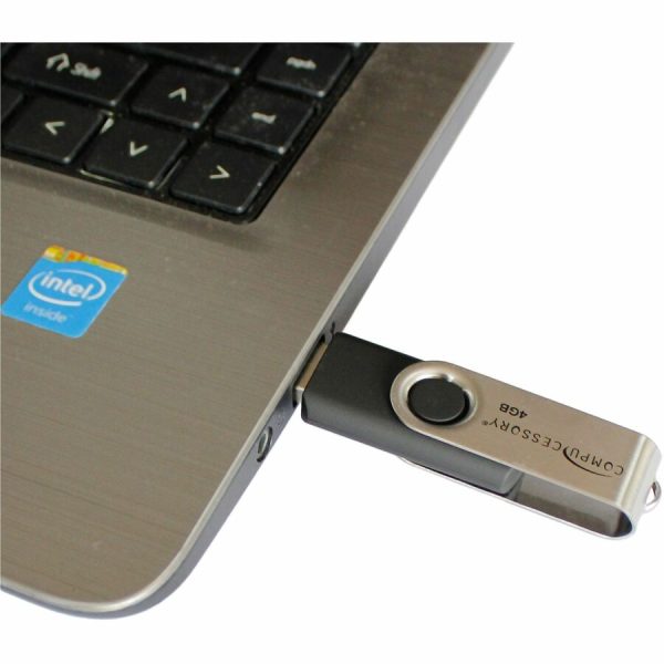 Compucessory 4GB USB 2.0 Flash Drive - 4 GB - USB 2.0 - 12 MB s Read Speed - 5 MB s Write Speed - Aluminum - 1 Year Warranty - 1 Each Hot on Sale - Image 4